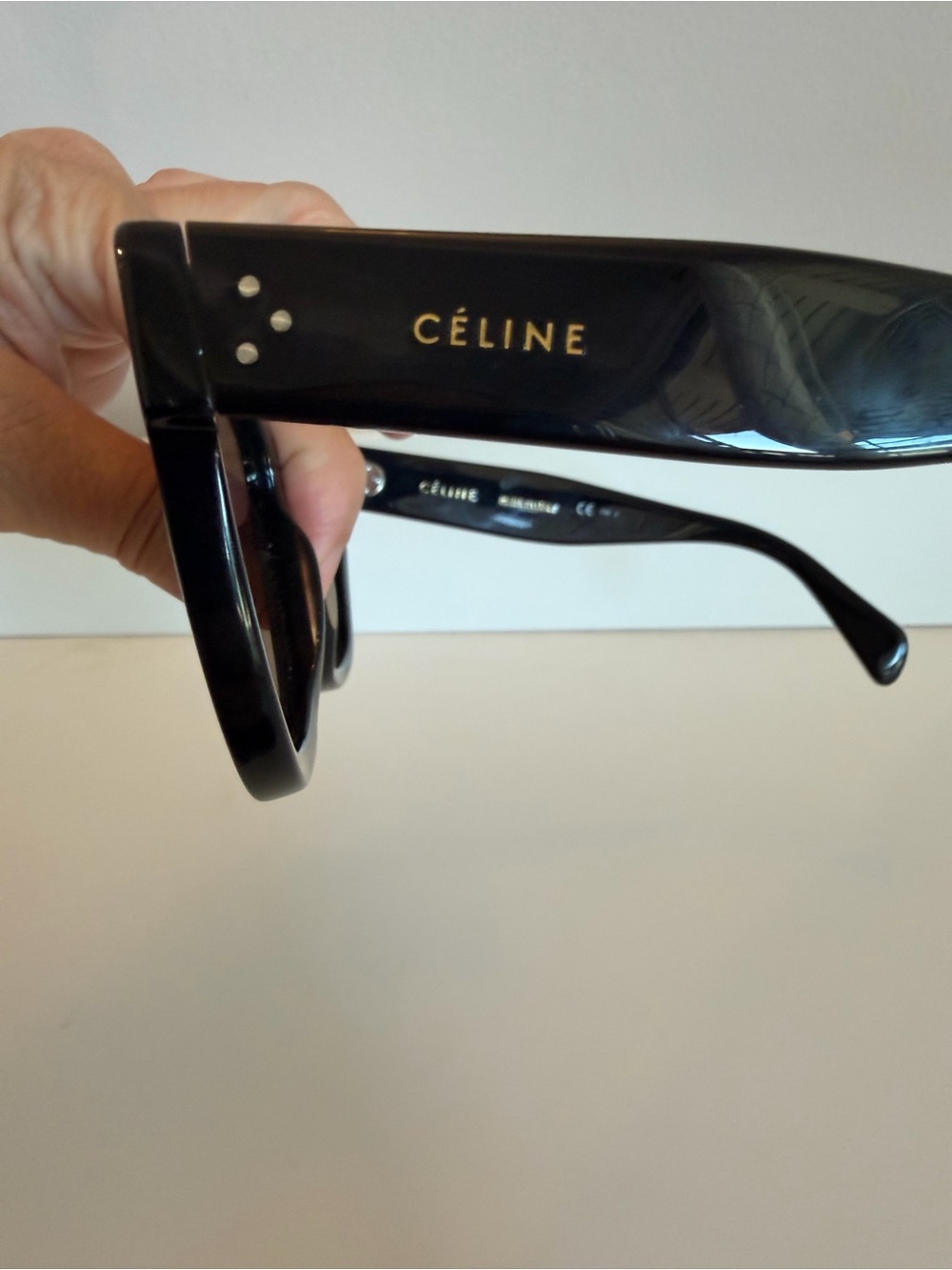 Celine Baby Audrey Sunglasses Black CL 41805/S 807HA 54-23 145 Italy - Picture 3 of 6